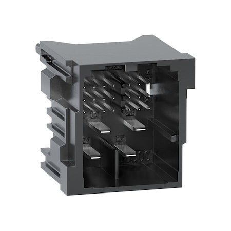 Molex Automotive Connectors Stak50H Right-Angle Hybrid Header, 25 Circuits, Key 3, Black, Tube 2005020253